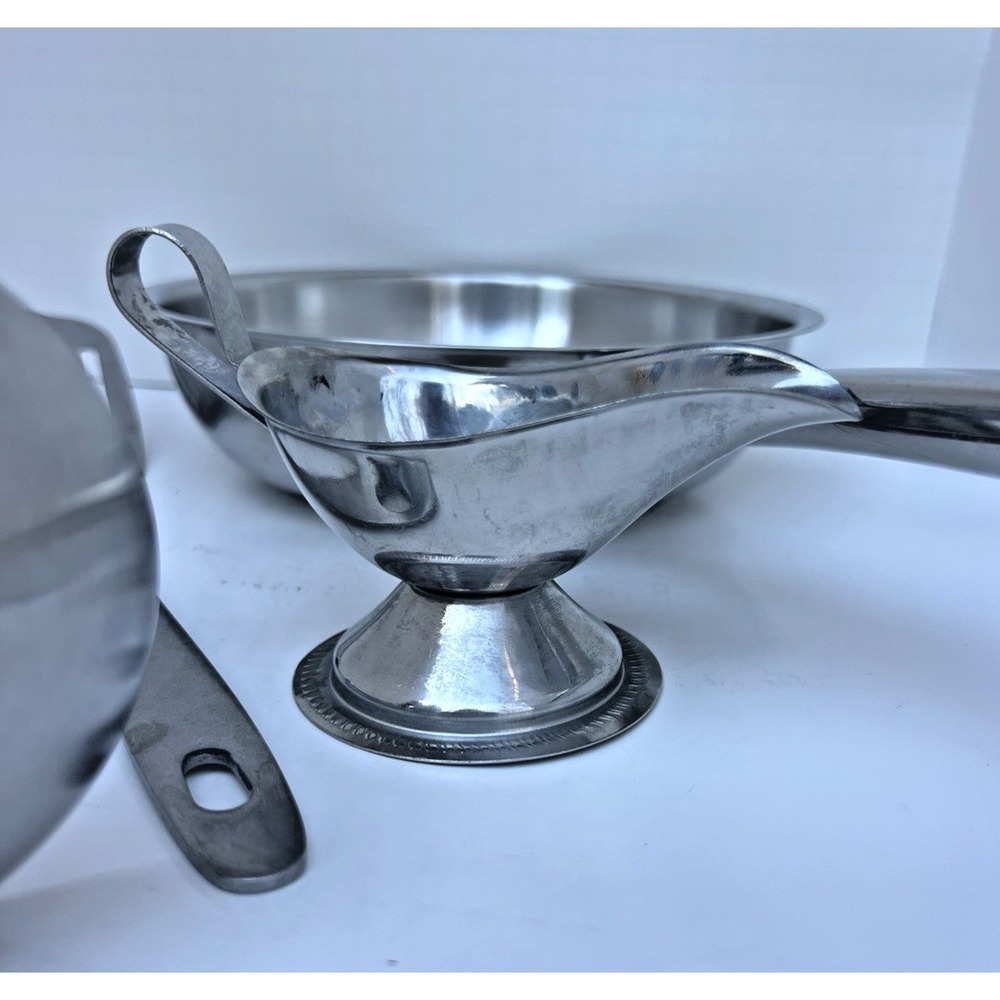 Kitchen Utensil Bundle Stainless Steel Skillet Ladle Spatula Gravy Boat Scoops - Picture 4 of 12